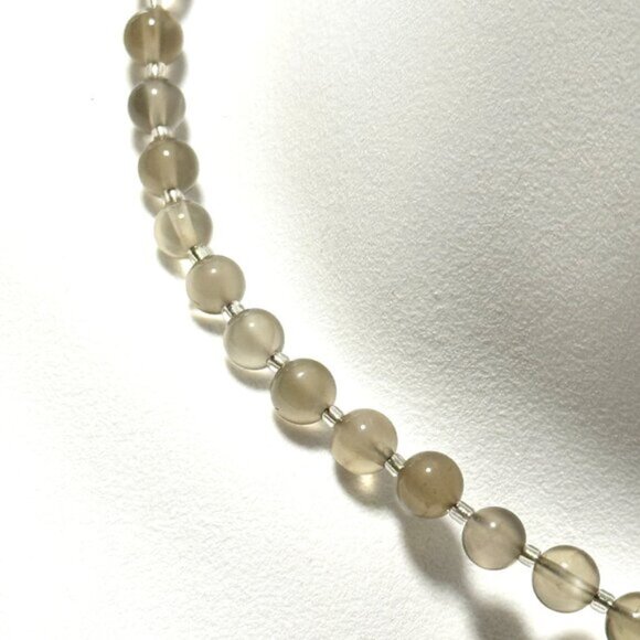 Dark Moonstone Short Necklace, Genuine Natural Gemstone June Birthstone - Picture 9 of 15